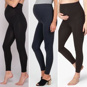 3 Three Pairs of Black Maternity Leggings